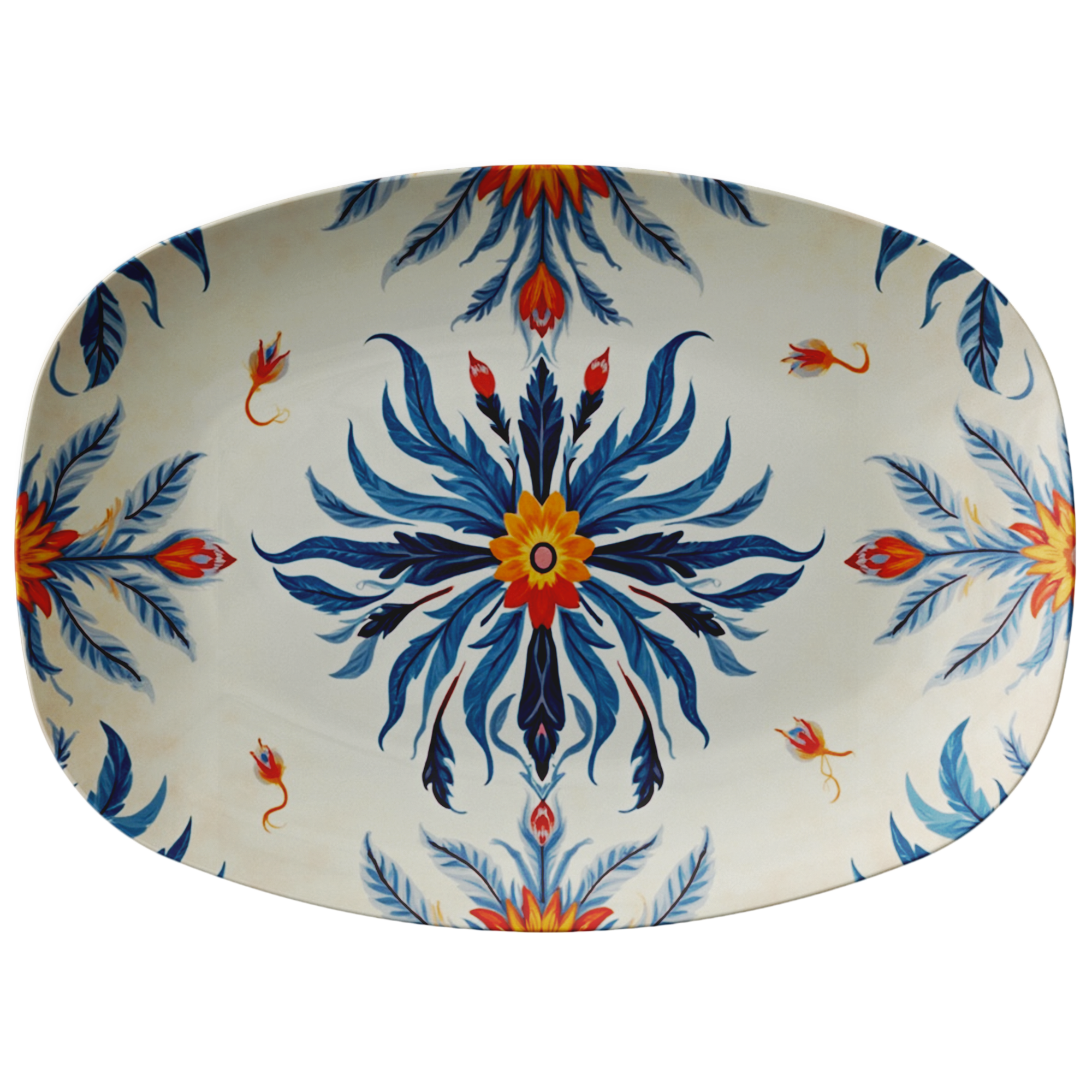 Beautiful Platter with Sicilian Ceramics Design